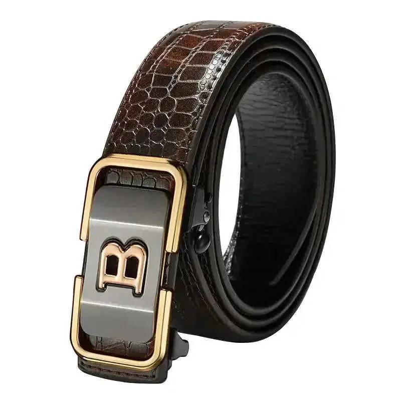 stainless steel buckle mechanism | adjustable belt for men | casual and business wear | energy saving