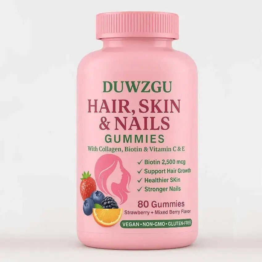 Hair Skin Nails Gummies - Beauty Wellness Supplement with Biotin & Collagen Meifu Market
