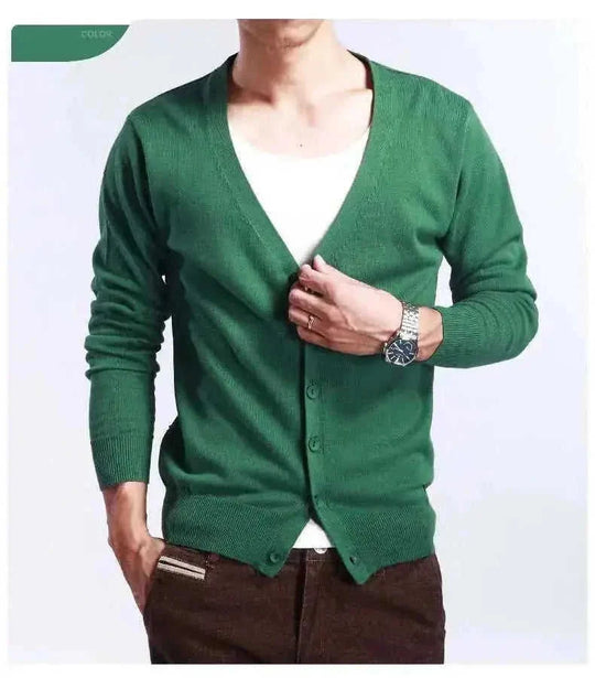 luxury cashmere cardigan | premium mens sweater coat | soft cashmere blend | energy saving