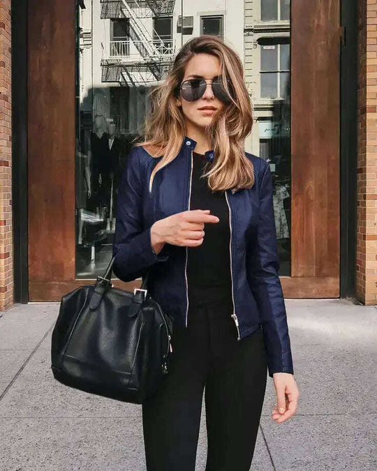 Women's PU Leather Jacket - Autumn Winter Fashion Suit Jacket Meifu Market