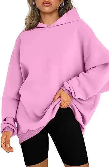 oversized hooded pullover | fleece lined hoodie | long sleeve loose sweater | ultrasonic cleaning