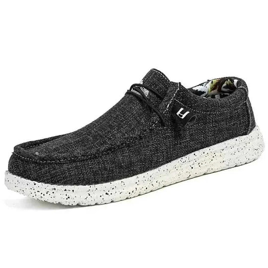 canvas slip-on loafers | breathable fabric shoes | lightweight casual footwear | energy saving