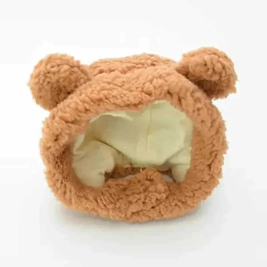 bear plush hood for pets | pet photo prop headwear | dog costume dress up accessories | ultrasonic cleaning