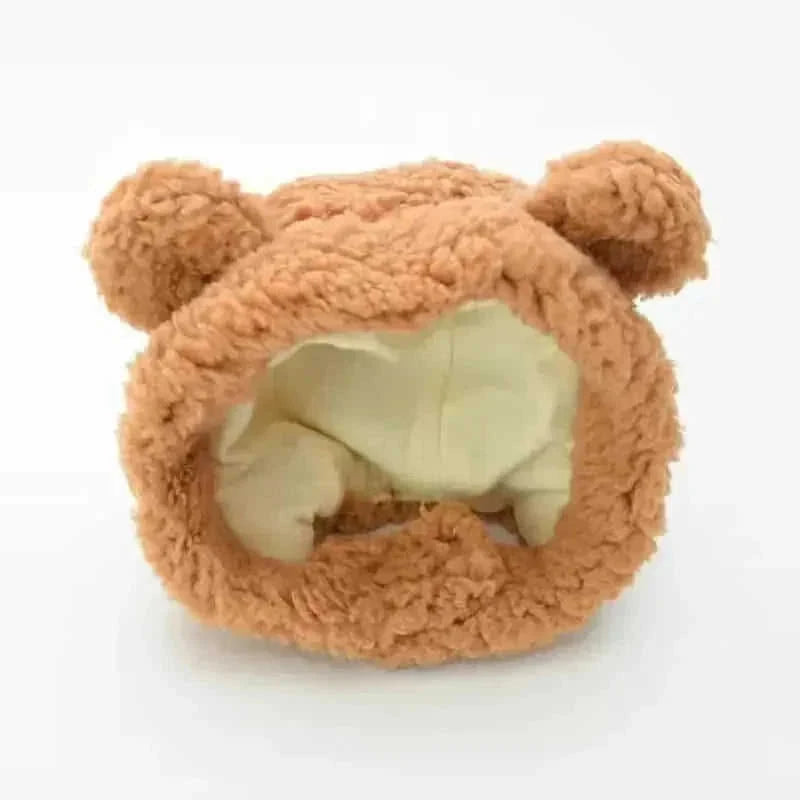 bear plush hood for pets | pet photo prop headwear | dog costume dress up accessories | ultrasonic cleaning