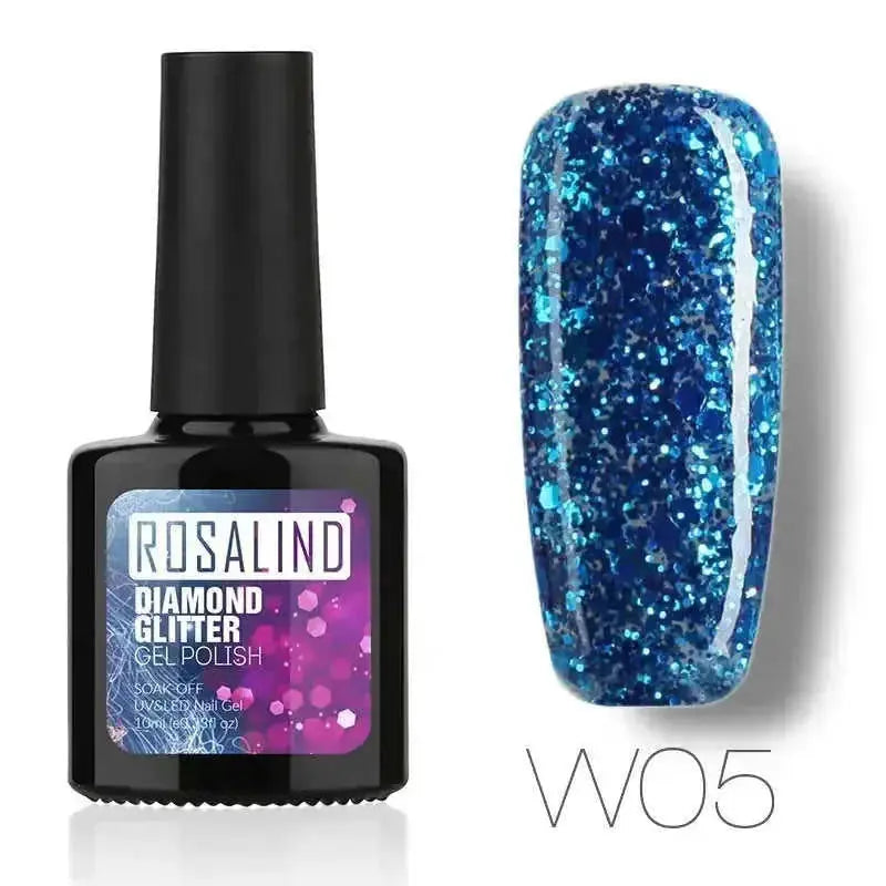Diamond Nail Gel Polish - Reflective Glitter Gel for Nail Art | 10ml UV/LED RBW48 - color variant display