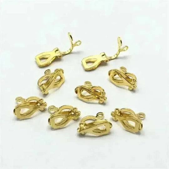 pierced metal ear clip | diy earrings for women | minimalist geometric earring blanks | ultrasonic cleaning
