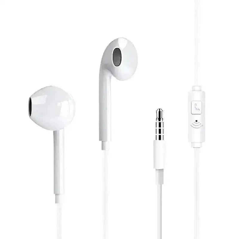 wired earbuds with microphone | 35mm in-ear headphones | volume control earbuds | energy saving