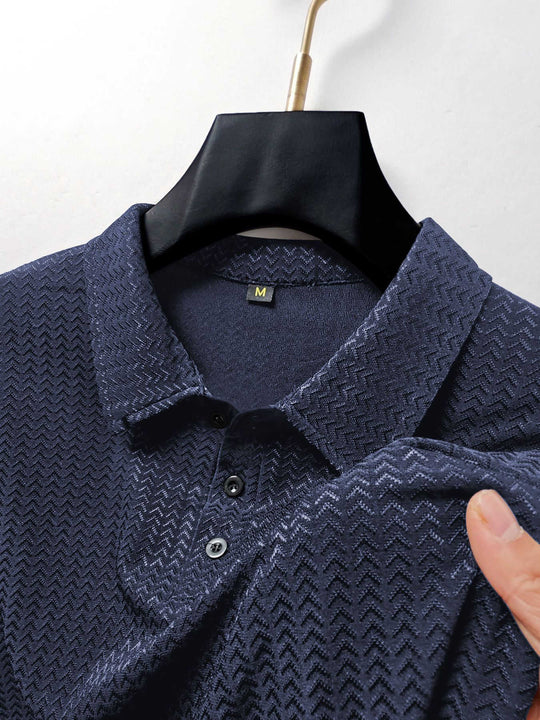 Ice Silk Polo – Men's Moisture-Wicking Side-Slit Sport Shirt