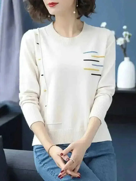 loose fit knit sweater | oversized pullover women | breathable cotton blend | energy saving