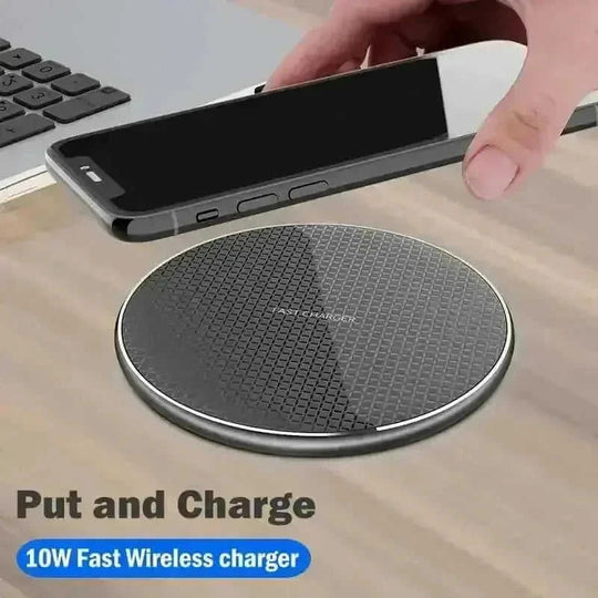 qi-compatible wireless charger | 10w fast charging pad | rugged phone charger | energy saving
