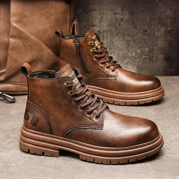 New Trendy Autumn And Winter High-top American Vintage Work Boots Meifu Market