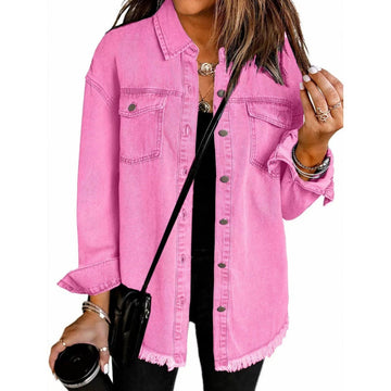 Washed Denim Shirt Jacket Women's European And American Meifu Market
