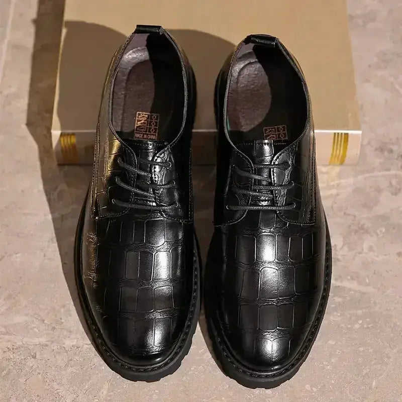 British Style Dress Shoes - Men's Casual Leather Oxfords for Business & Formal - Meifu Market