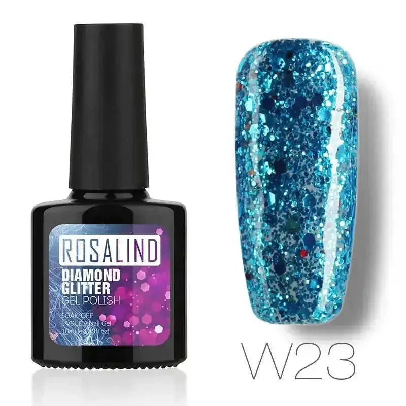 Diamond Nail Gel Polish - Reflective Glitter Gel for Nail Art | 10ml UV/LED RBW48 - color variant display