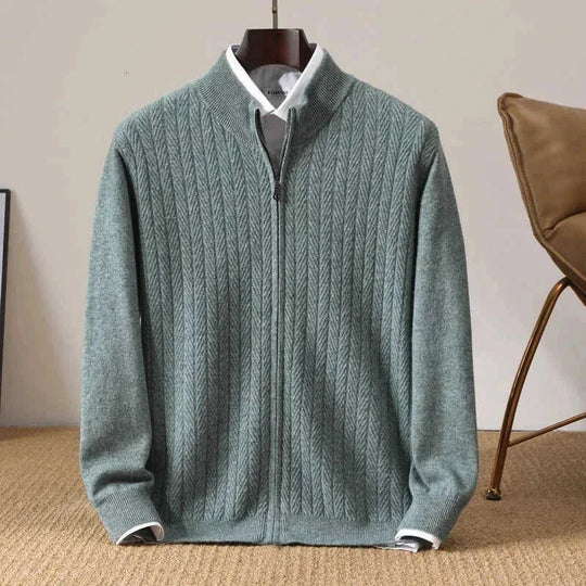 merino wool blend | oversized fit cardigan | chunky knit texture | ultrasonic cleaning