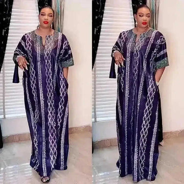 satin maxi dress set | rhinestone embellished robe | loose fit lounge dress | energy saving