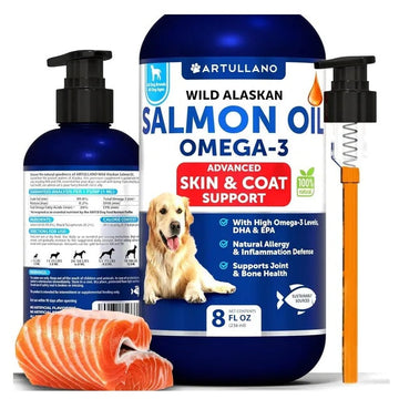 Salmon Oil For Dogs 3 For Dogs 8 FL OZ Wild Alaskan Salmon Fish Oil Meifu Market