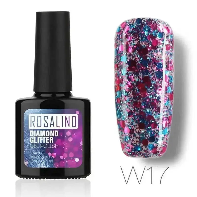 Diamond Nail Gel Polish - Reflective Glitter Gel for Nail Art | 10ml UV/LED RBW48 - available style options