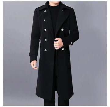 Autumn And Winter New Slim-fit Wool Coat Men's Coat meifu market