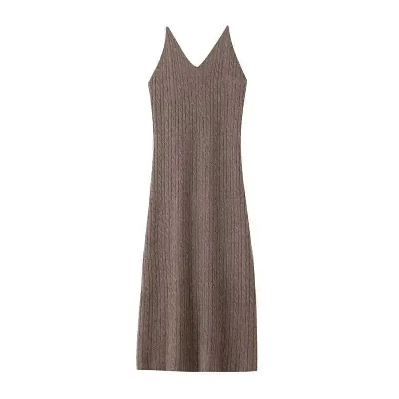 Knitted Small Twisted Cashmere Cardigan Suspender Skirt Two-piece Suit - knitted small twisted cashmere cardigan suspender skirt two-piece suit