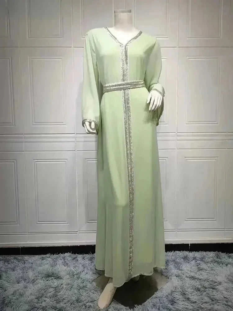 ramadan kaftan abaya | long sleeve kaftan dress | breathable cotton abaya | ultrasonic cleaning