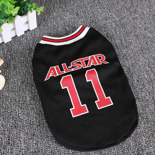 Hot World Cup Ball Spring And Summer Dog Vest Pet Supplies XL - in use demonstration
