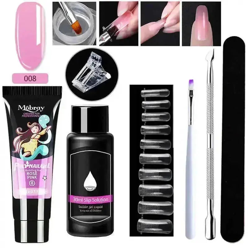 crystal nail extension kit | professional nail art set | acrylic nail forms set | energy saving