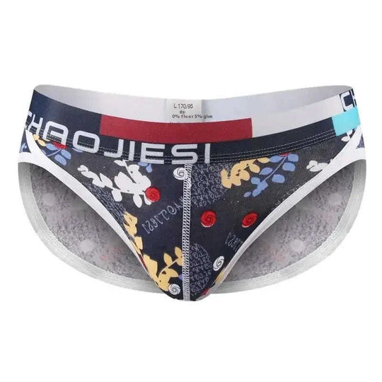 Men's Cotton Triangle Briefs - Floral Print Breathable Underwear Meifu Market