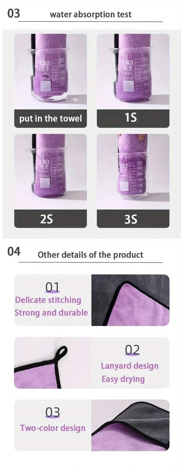 microfiber pet drying towel | quick-dry dog bath towel | large absorbent pet towel | ultrasonic cleaning