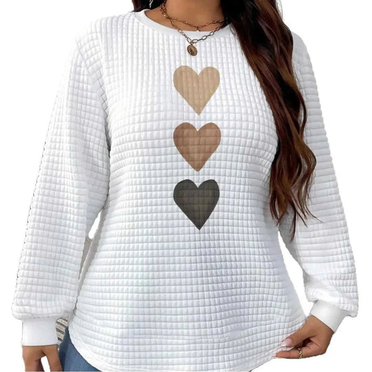 plus size long sleeve sweater | soft cotton blend fabric | oversized fit womens top | energy saving