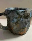 400ml Resin Crystal Coffee Mug - Elegant Mineral Design with Handle - view 27 (pattern: check)