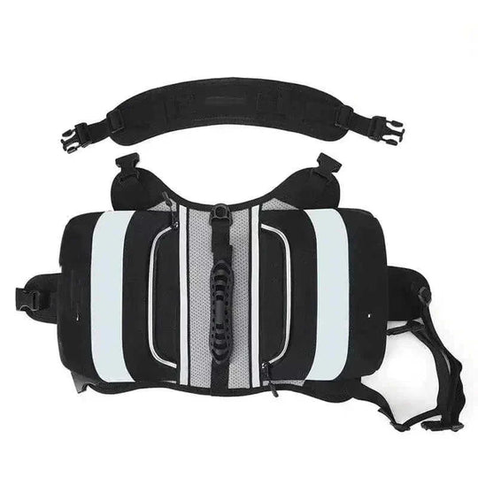 heavy-duty nylon dog backpack | large dog carrier for hiking | spacious dog backpack for camping | energy saving