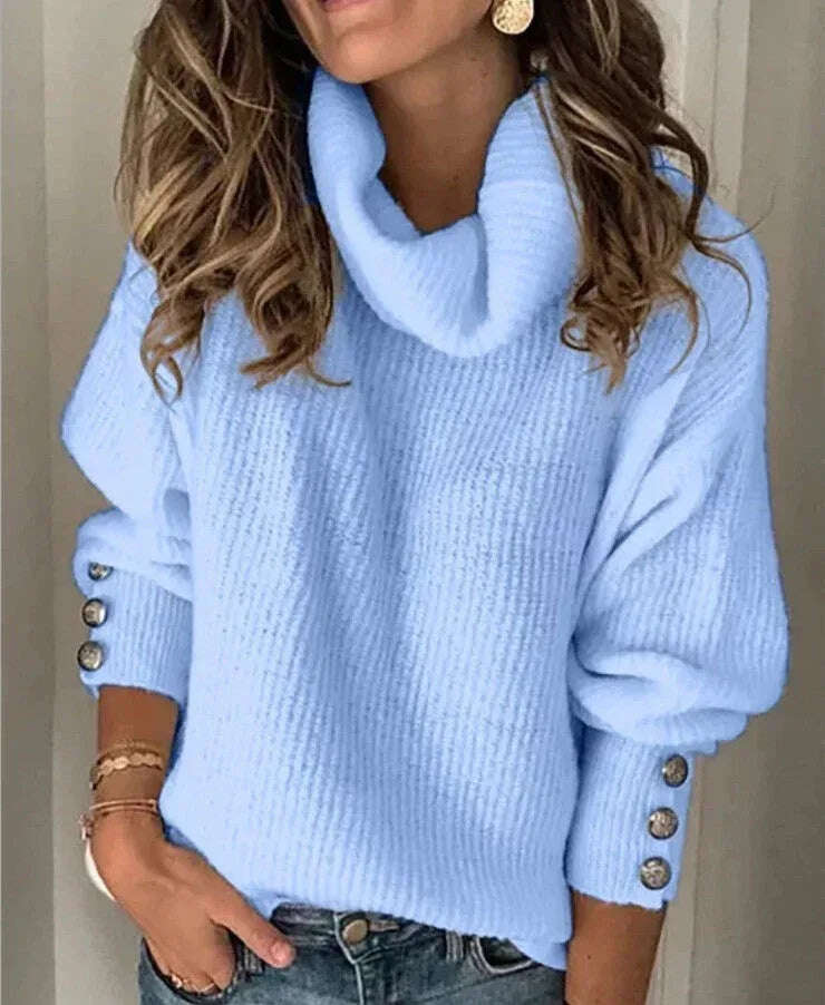 Women's Lapel Pullover Knit Sweater Meifu Market