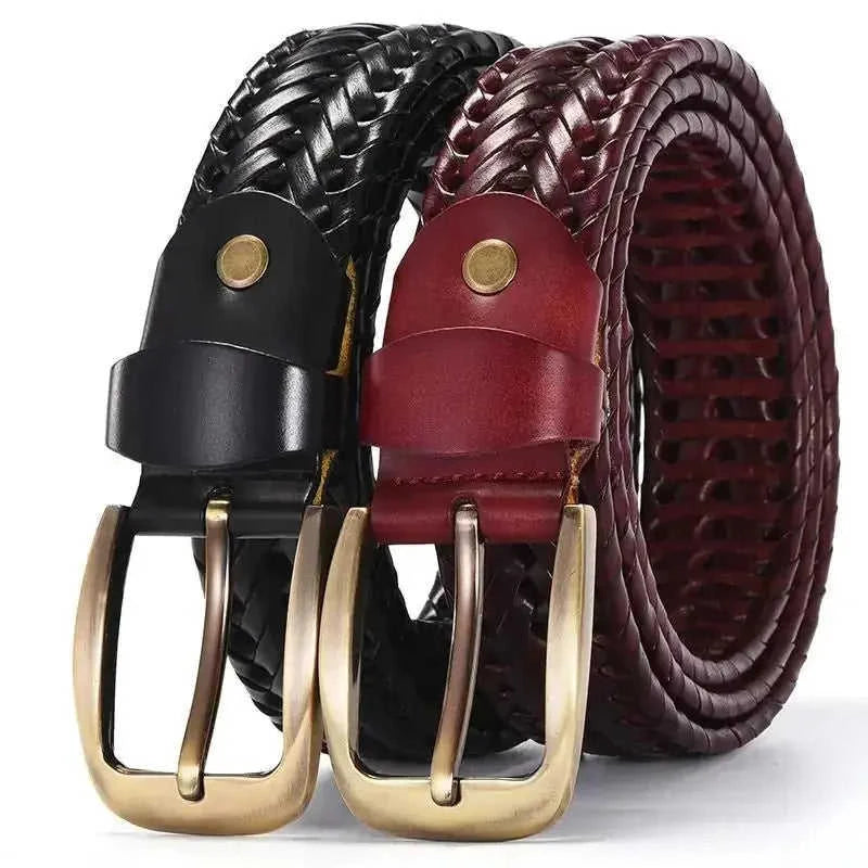 genuine leather belt | adjustable pin buckle | handmade leather goods | energy saving