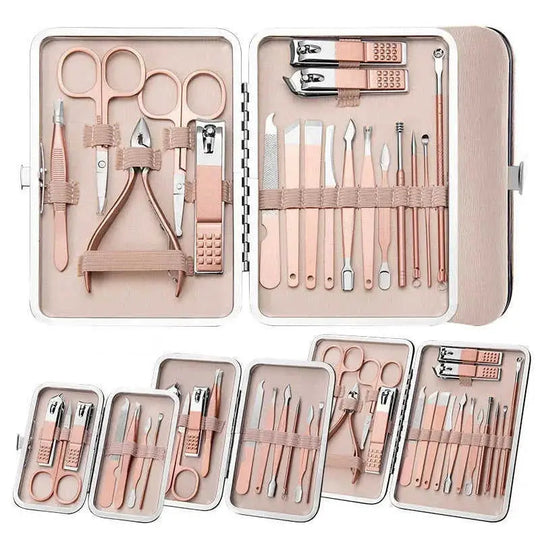 pedicure tool set for home use | heavy duty cuticle nippers | free shipping nail grooming kit | ultrasonic cleaning