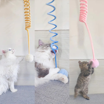 Cat Toy Self-Hi Sucker Spring Rabbit Hair Ball Interactive Play Pet Supplies Interactive Toys Meifu Market