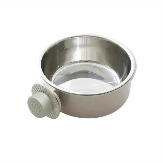 Premium Adjustable Stainless Steel Pet Bowl - Hanging Feeder for Growing Dogs - Durable, Space-Saving, Non-Slip Design for...