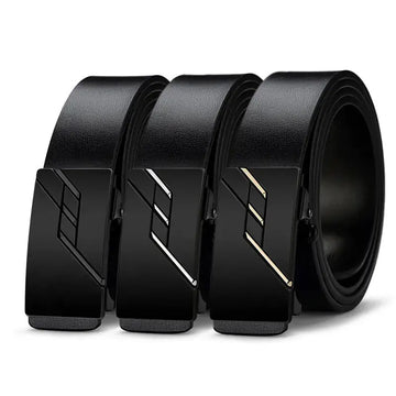 Automatic Leather Buckle Cowhide Casual Business Men's Pant Belt meifu market