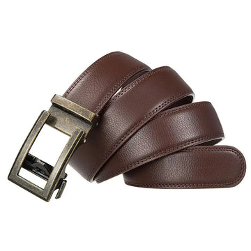 Antique Cowhide Men's Leather Belt Casual Business Comfort Click Belt Meifu Market