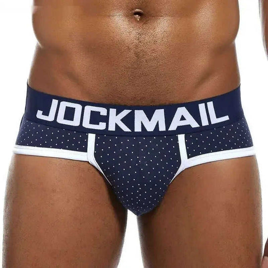 Men's Pure Cotton Triangle Briefs - Polka Dot Sweat-Absorbent Meifu Market