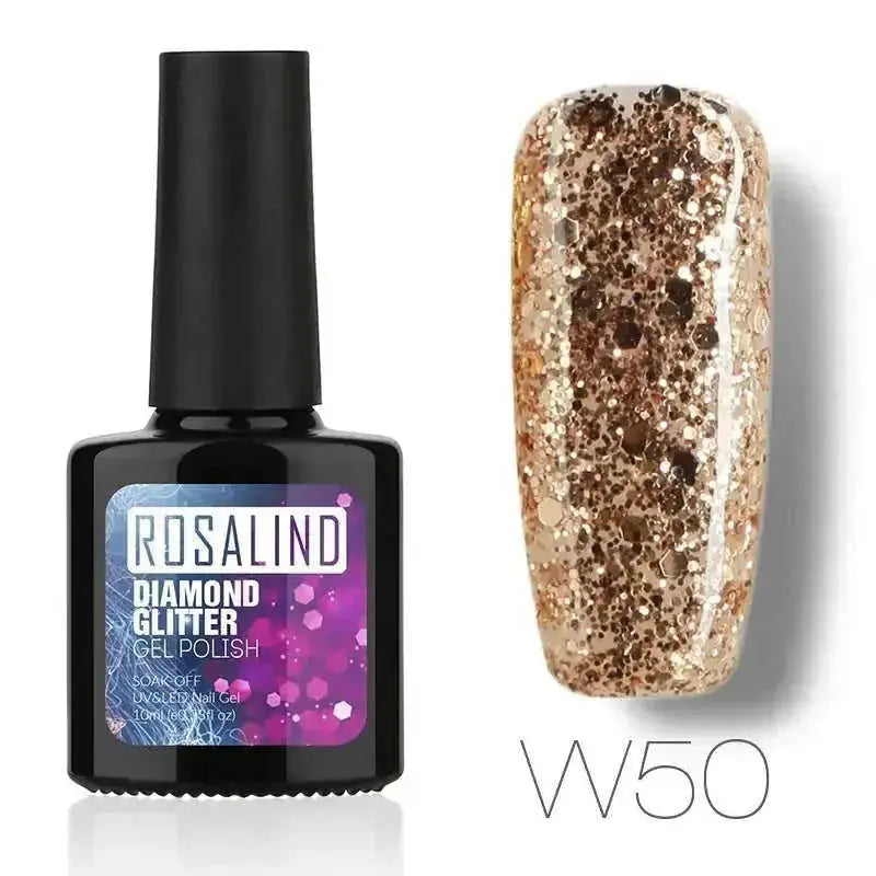 Diamond Nail Gel Polish - Reflective Glitter Gel for Nail Art | 10ml UV/LED RBW48 - available style options