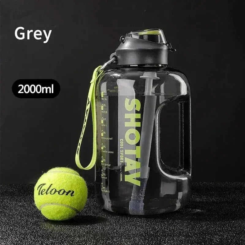 large capacity sports water bottle | portable gym hydration cup | leak-proof travel tumbler | ultrasonic cleaning