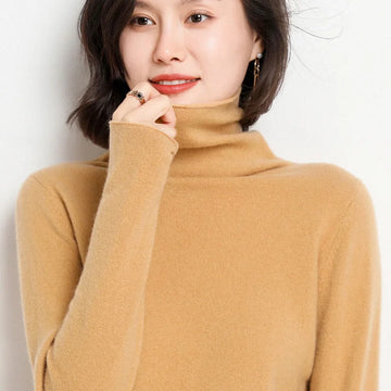 pure cashmere turtleneck sweater | soft cashmere sweater women | warm winter turtleneck sweater | ultrasonic cleaning
