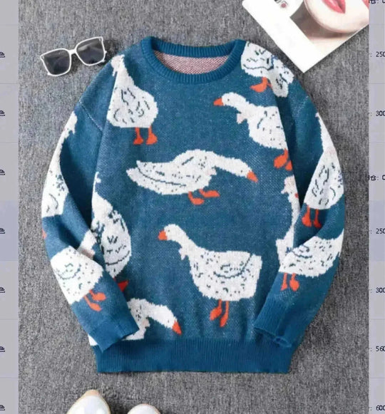 heavy cotton material | oversized fit sweater | long sleeve knit | energy saving