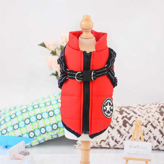 Waterproof Dog Clothes Winter Dog Coat With Harness Warm Pet Clothing Big Dog Jacket Chihuahua Labrador Coat Costume Meifu Market