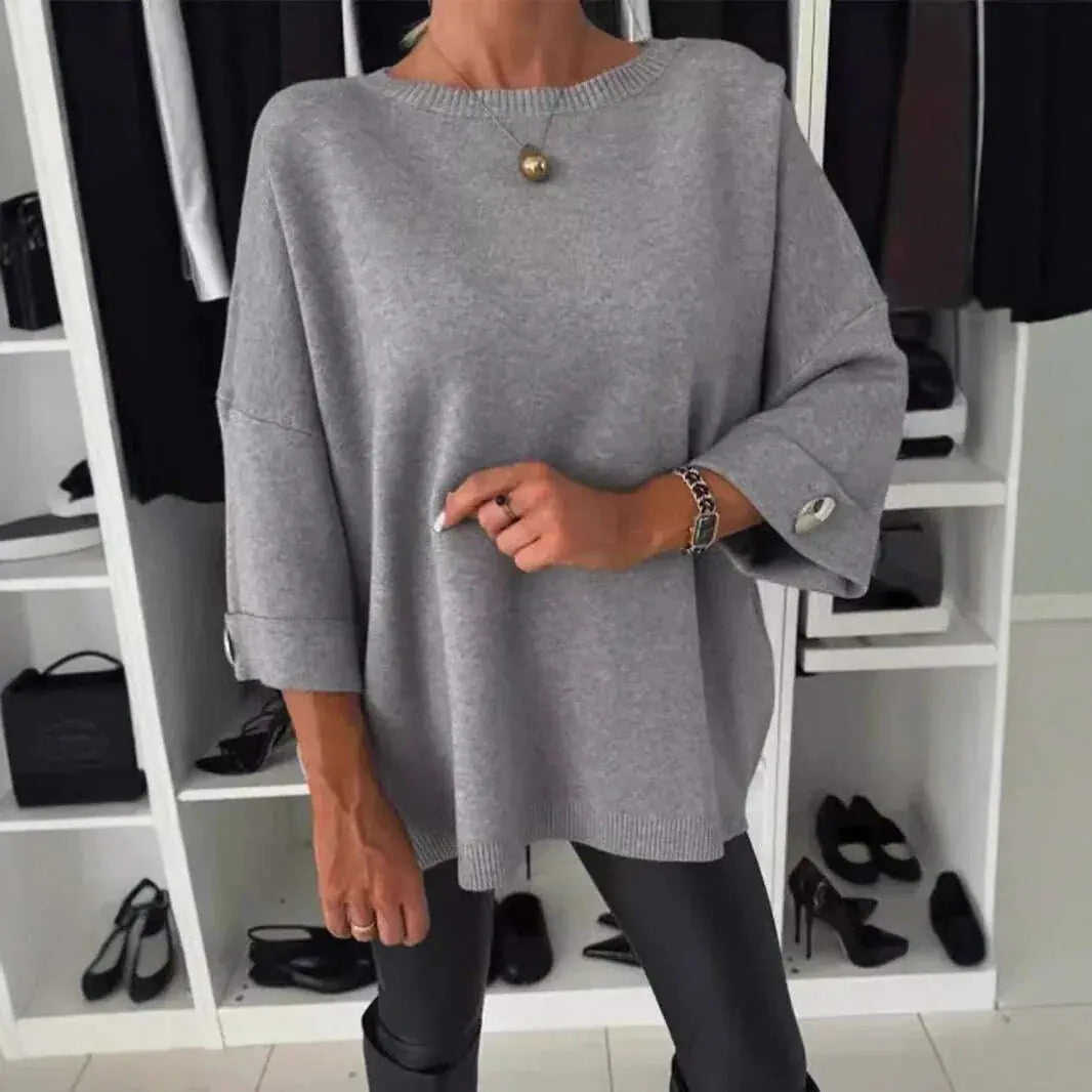 Knit Top Women - Round Neck Short Sleeve Casual Shirt Solid Color Meifu Market