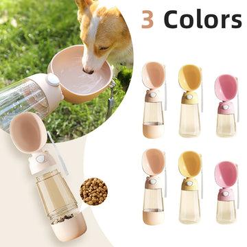 Portable Dog Water Bottle Food And Water Container For Pet Pets Feeder Bowl Outdoor Travel Drinking Bowls Water Dispenser Meifu Market