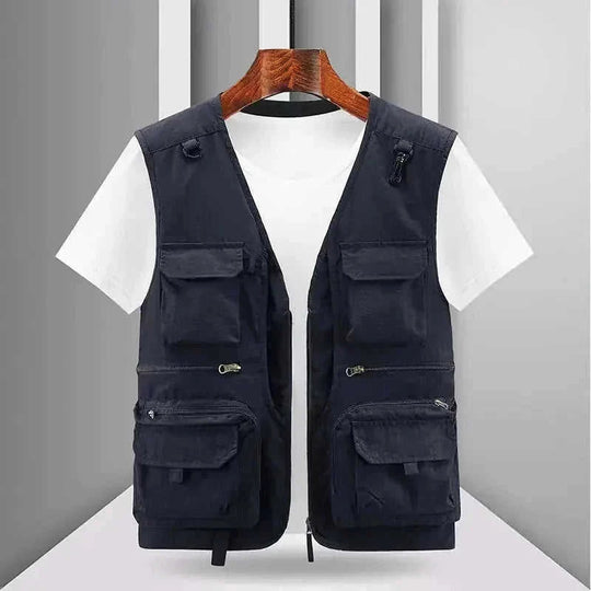 large capacity vest | waterproof nylon material | multiple storage pockets | ultrasonic cleaning