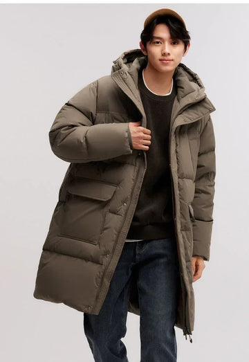 waterproof winter coat | thermal insulated jacket | long length parka | energy saving