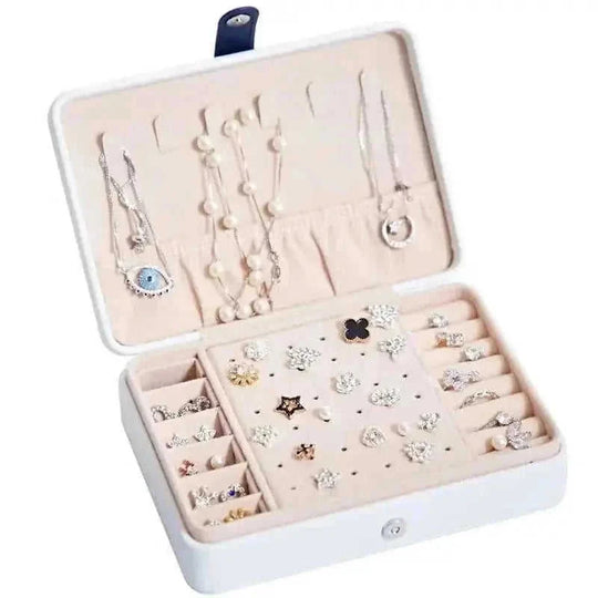Multifunctional Jewelry Storage Box For Earrings, Earrings, Rings Blue - available style options